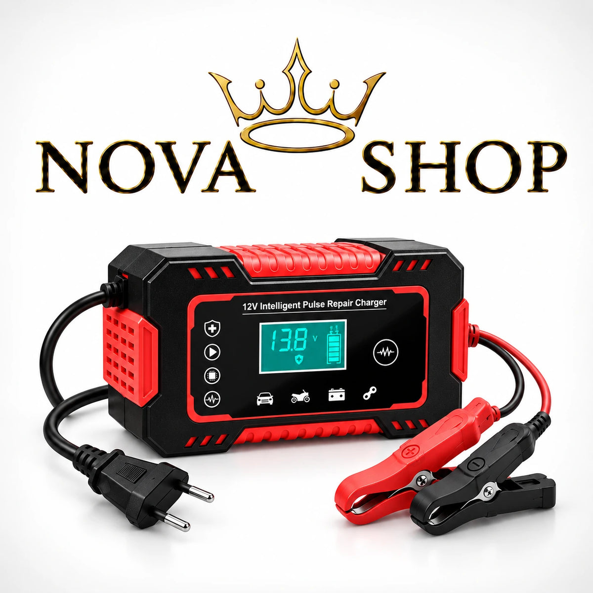 CARGADOR INTELIGENTE DE BATERÍA 12V 6A / CARRO Y MOTO